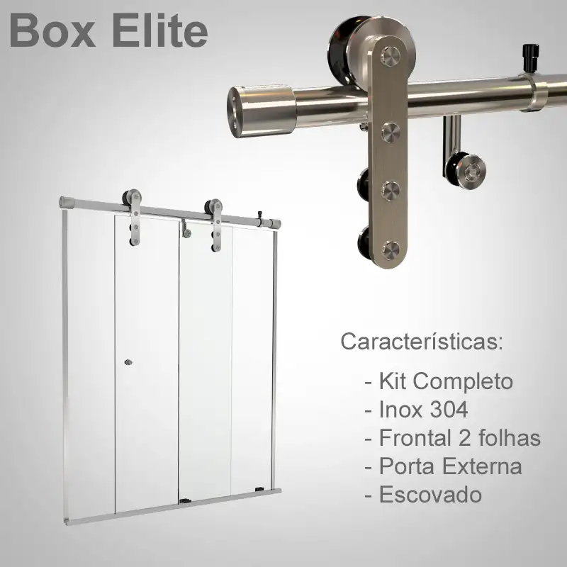 Frontal Externo 2 Folhas Escovado